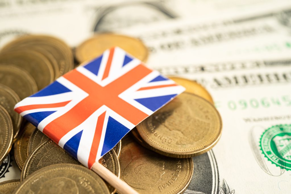 British flag on money